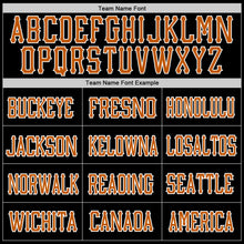 Laden Sie das Bild in den Galerie-Viewer, Custom Black Texas Orange-White Mesh Authentic Football Jersey