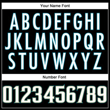 Charger l'image dans la galerie, Custom Black White-Teal Mesh Authentic Football Jersey