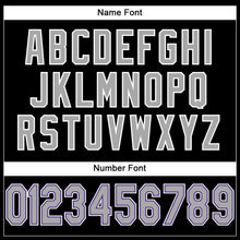 Load image into Gallery viewer, Custom Black Gray-Purple Mesh Authentic Football Jersey