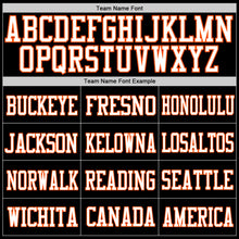 Laden Sie das Bild in den Galerie-Viewer, Custom Black White-Orange Mesh Authentic Football Jersey