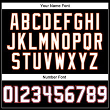 Laden Sie das Bild in den Galerie-Viewer, Custom Black White-Orange Mesh Authentic Football Jersey