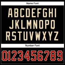 Load image into Gallery viewer, Custom Black Red-Cream Mesh Authentic Football Jersey