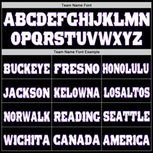 Laden Sie das Bild in den Galerie-Viewer, Custom Black White-Purple Mesh Authentic Football Jersey