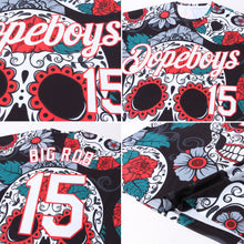 Загрузить изображение в средство просмотра галереи, Custom Black White-Red 3D Skull Fashion Performance T-Shirt