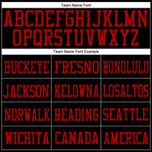 Laden Sie das Bild in den Galerie-Viewer, Custom Black White-Red Mesh Authentic Football Jersey