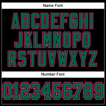 Загрузить изображение в средство просмотра галереи, Custom Black Kelly Green-Pink Mesh Authentic Football Jersey