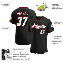 Load image into Gallery viewer, Custom Black White-Gray Authentic Baseball Jersey
