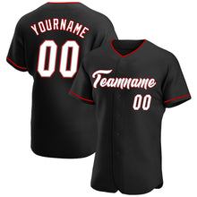 Load image into Gallery viewer, Custom Black White-Gray Authentic Baseball Jersey