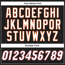 Load image into Gallery viewer, Custom Black White-Orange Authentic Baseball Jersey
