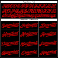 Laden Sie das Bild in den Galerie-Viewer, Custom Black Red Authentic Sleeveless Baseball Jersey