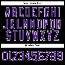 Загрузить изображение в средство просмотра галереи, Custom Black Purple-White Authentic Sleeveless Baseball Jersey