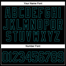 Load image into Gallery viewer, Custom Black Black-Teal Authentic Sleeveless Baseball Jersey