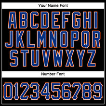 Load image into Gallery viewer, Custom Black Royal-Orange Authentic Sleeveless Baseball Jersey