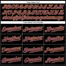 Загрузить изображение в средство просмотра галереи, Custom Black Purple-Gold Authentic Sleeveless Baseball Jersey