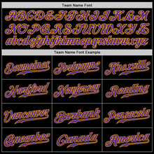 Load image into Gallery viewer, Custom Black Purple-Gold Authentic Baseball Jersey