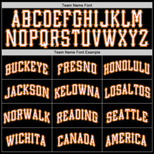 Load image into Gallery viewer, Custom Black White-Gold Authentic Baseball Jersey