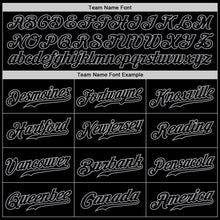 Laden Sie das Bild in den Galerie-Viewer, Custom Black Gray Pinstripe Black-Gray Authentic Baseball Jersey
