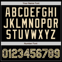 Load image into Gallery viewer, Custom Black Cream Pinstripe Camo-Cream Authentic Baseball Jersey