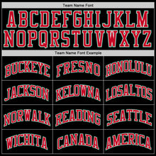 Load image into Gallery viewer, Custom Black Red-Kelly Green Authentic Throwback Basketball Jersey