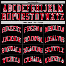 Load image into Gallery viewer, Custom Black White-Red Authentic Throwback Basketball Jersey