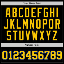 Load image into Gallery viewer, Custom Black Gold-Royal Authentic Throwback Basketball Jersey