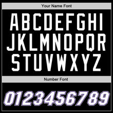 Загрузить изображение в средство просмотра галереи, Custom Black White-Purple Authentic Throwback Basketball Jersey