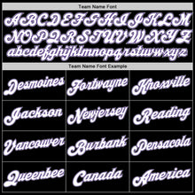 Загрузить изображение в средство просмотра галереи, Custom Black White-Purple Authentic Throwback Basketball Jersey