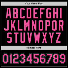 Laden Sie das Bild in den Galerie-Viewer, Custom Black Pink-Kelly Green Authentic Throwback Basketball Jersey