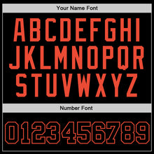 Laden Sie das Bild in den Galerie-Viewer, Custom Black Black-Orange Authentic Throwback Basketball Jersey