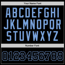 Charger l'image dans la galerie, Custom Black Black-Light Blue Authentic Throwback Basketball Jersey