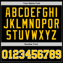 Charger l'image dans la galerie, Custom Black Gold-White Authentic Throwback Basketball Jersey