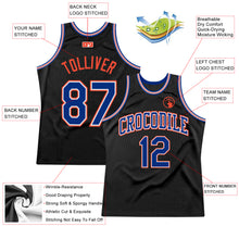 Charger l'image dans la galerie, Custom Black Royal-Orange Authentic Throwback Basketball Jersey