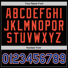 Charger l'image dans la galerie, Custom Black Royal-Orange Authentic Throwback Basketball Jersey