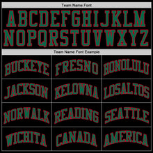 Charger l'image dans la galerie, Custom Black Kelly Green-Red Authentic Throwback Basketball Jersey