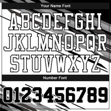 Laden Sie das Bild in den Galerie-Viewer, Custom Black White-Gray Round Neck Sublimation Basketball Suit Jersey