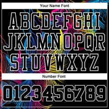 Загрузить изображение в средство просмотра галереи, Custom Black Black-White Round Neck Sublimation Basketball Suit Jersey