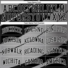 Load image into Gallery viewer, Custom Black Black-Gray Round Neck Sublimation Basketball Suit Jersey