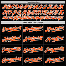 Load image into Gallery viewer, Custom Black Orange-White Authentic Baseball Jersey