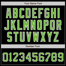 Load image into Gallery viewer, Custom Black Neon Green-White Authentic Baseball Jersey