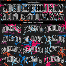 Загрузить изображение в средство просмотра галереи, Custom Black Black-Light Blue Round Neck Sublimation Basketball Suit Jersey