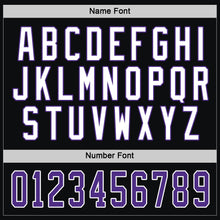 Загрузить изображение в средство просмотра галереи, Custom Black Purple-White Hockey Jersey