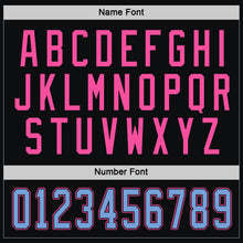 Загрузить изображение в средство просмотра галереи, Custom Black Light Blue-Pink Hockey Jersey