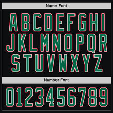 Загрузить изображение в средство просмотра галереи, Custom Black Kelly Green White-Red Hockey Jersey