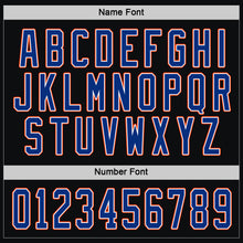 Laden Sie das Bild in den Galerie-Viewer, Custom Black Royal White-Orange Hockey Jersey