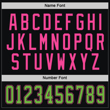 Charger l'image dans la galerie, Custom Black Neon Green-Pink Hockey Jersey