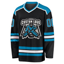 Загрузить изображение в средство просмотра галереи, Custom Black Panther Blue-White Hockey Jersey