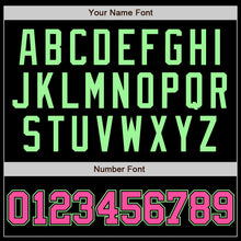 Load image into Gallery viewer, Custom Black Pink-Pea Green Authentic Baseball Jersey