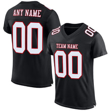 Laden Sie das Bild in den Galerie-Viewer, Custom Black White-Red Mesh Authentic Football Jersey