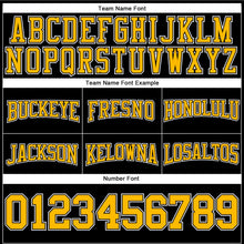 Загрузить изображение в средство просмотра галереи, Custom Stitched Black Gold-White Football Pullover Sweatshirt Hoodie