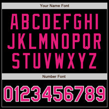 Load image into Gallery viewer, Custom Black Hot Pink-White Authentic Baseball Jersey